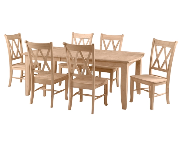 Transitional Erfly Leaf Table 40 X, Unfinished Dining Room Table Chairs