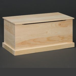 unfinished wooden toy chest