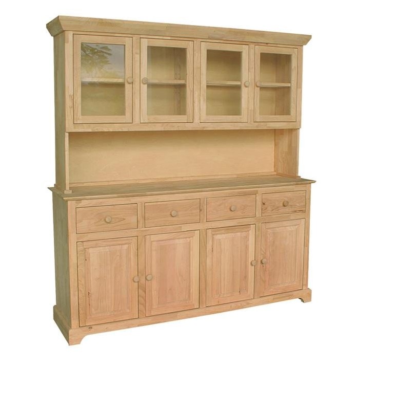 Glass Door Hutch And Buffet, Buffet Cabinets With Glass Doors